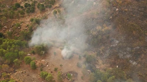 Aerial View of Smokey Landscape