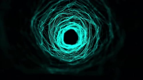 Blue Color Tunnel Animation 4K