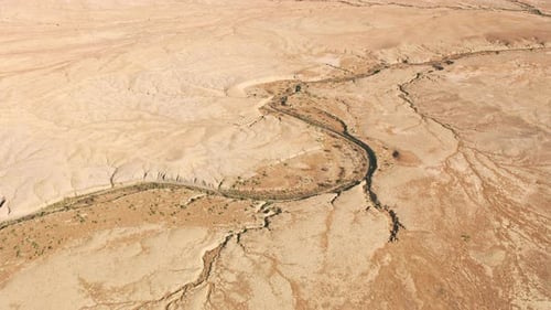 Utah Circa-2019. Aerial View of Desert Landscape in Utah. From Helicopter