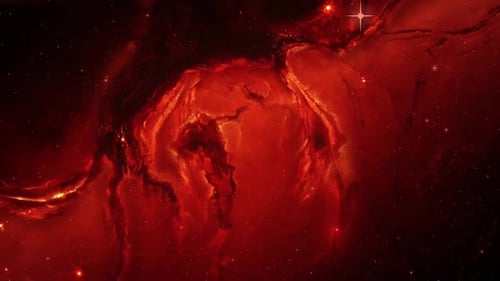 Bright Red Space Nebula