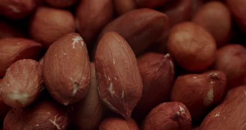 Close up Footage of Shelled Peanuts Piled Together