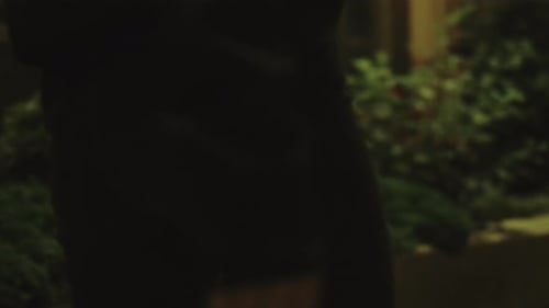 Confident Girl Legs Walking Street At Night City. Woman Footwear Fashion Going To Concert At Late...