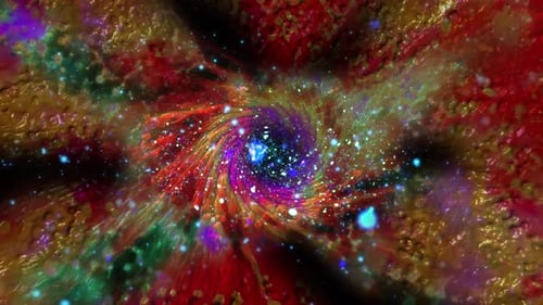 Colorful Abstract Swirling Particles Motion Background
