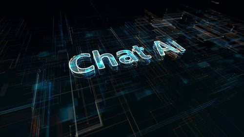 Futuristic Chat AI Text Reveal