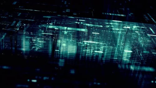 Futuristic Digital Data Flow Cyber Background Animation