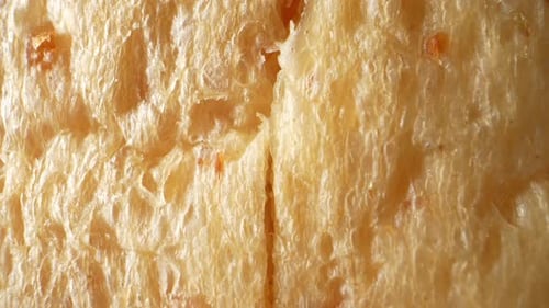 Extreme Close-up of Crispy Ridged Cracker