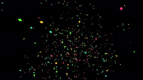 Colorful Falling Confetti Burst for Celebrations and Parties