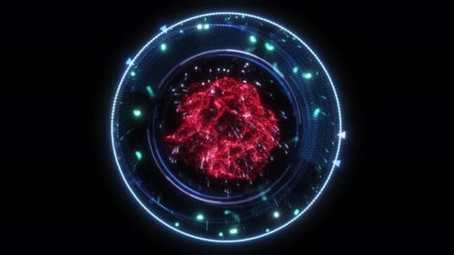 3D Radial Hologram Display Seamless Loop