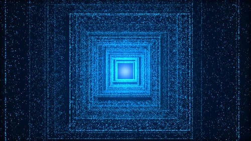 3D Scifi Background Plexus Digital Cyber Space Blue Hi Tech Field Hologram Glow Particles