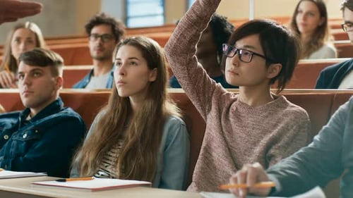 Students Listening Attentively to Lecture in University