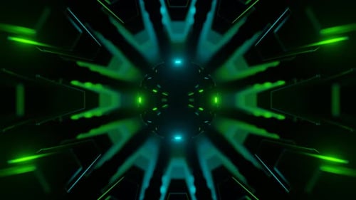 Futuristic Abstract Geometric Tunnel Loop Background