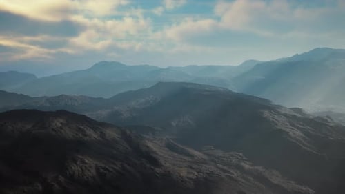 Breathtaking Aerial View of Majestic Mountain Ranges