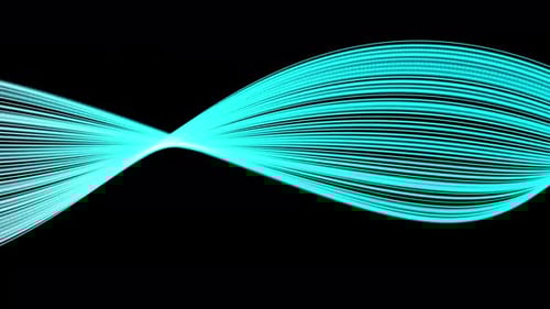 Abstract Shape Line Wave Animated On A Background. Geometric form line wave animation