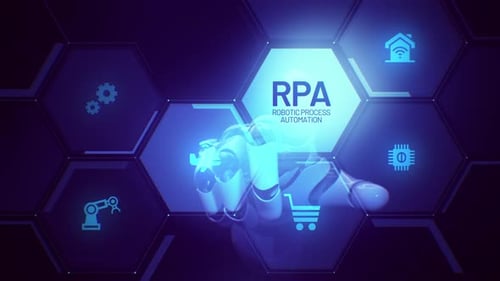 RPA Robotic process automation touch screen animation