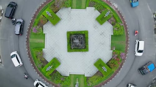 Majestic Aerial View of Tugu Keris Pekanbaru