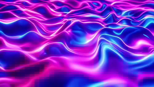 Pink Blue Stylish Abstract Waves Looped Background