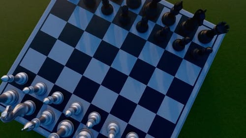 Three Dimensional Animation Of Chess Game And Competition