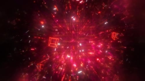 Cube de jeu Red Particles
