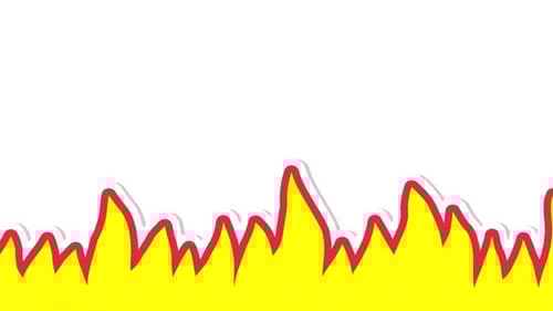 Dynamic Jagged Yellow and Red Abstract Wave Transition