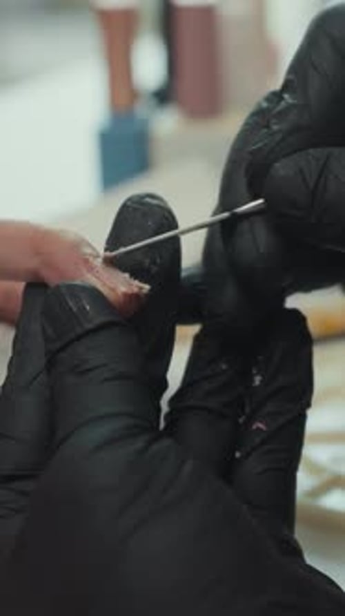 Applying Glitter Nail Polish with Precision