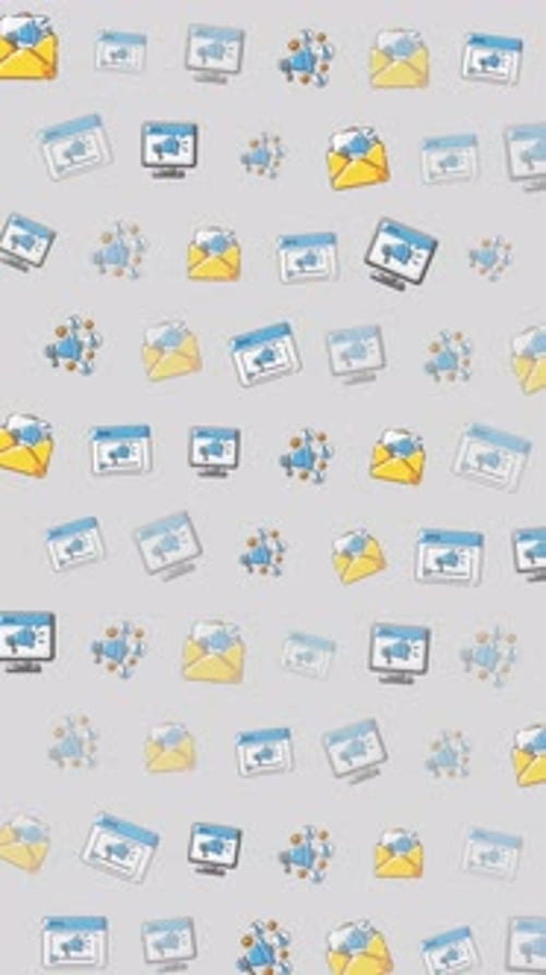 Digital Marketing Communication Icons Seamless Vertical Background