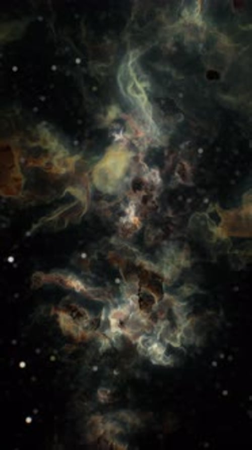 A Vibrant Nebula Filled with Black and Green Stars