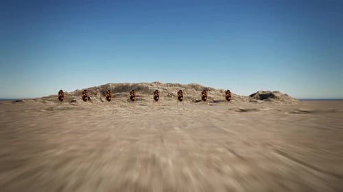 Stylized Soldier Shooting Target Zoom In Reveal