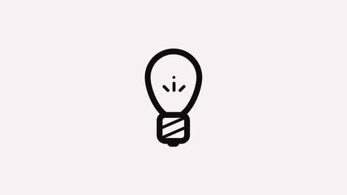 Animated Lightbulb Icon Reveal for Ideas and Innovation