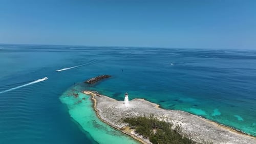 Aerial view of Nassau on Paradise island, Bahamas.