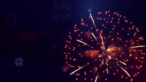 Bright Colorful Fireworks Bursts for Celebration Events