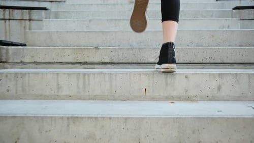 Fit Girl Doing Sport Exercises in Park