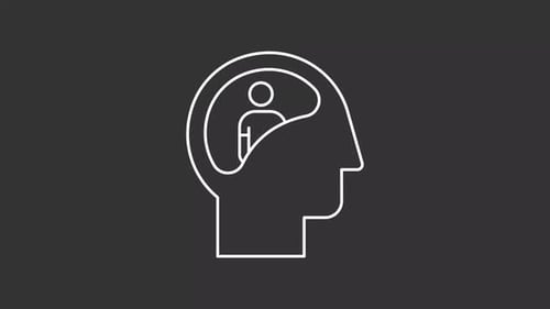 Schizophrenia white line animation