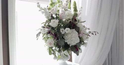 Stunning floral bouquet arrangement at a wedding in Stittsville, Ontario at Next restaurant.