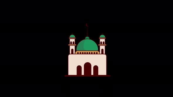 Animated Mosque Building Concept Video - Transparent, Backgrounds ...