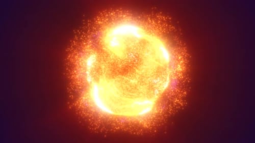 Abstract Swirling Glowing Energy Sphere Particle Animation
