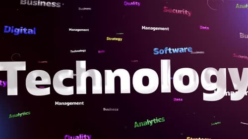 Dynamic 3D Word Cloud Animation for Corporate Technology Business