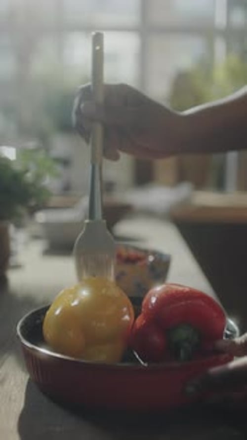 Oiling Bell Peppers