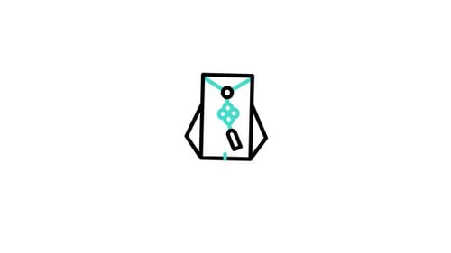 Minimalist Animated Korean Norigae Icon for Lunar New Year