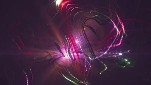 Dynamic Abstract Glowing Particle Light Trails Background