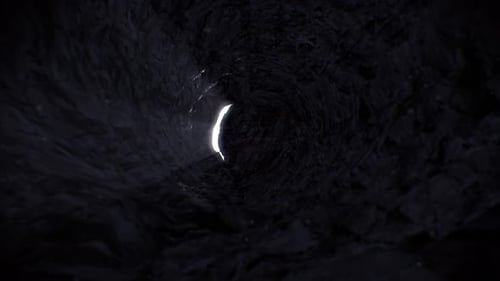 Cinematic Dark Tunnel Fly Through Light Reveal