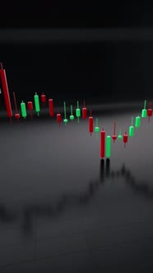 Vertical Market Research Graph Price Movement On Dark