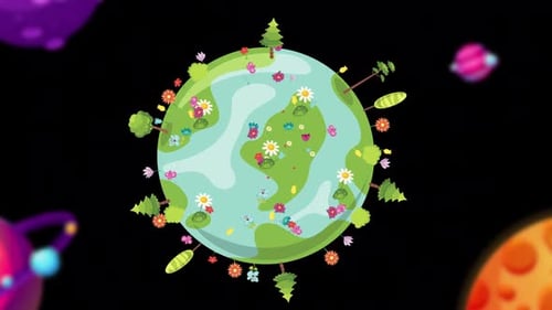 Flowers Growing on the Earth On Alpha Channel