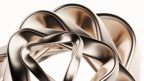 Metallic golden curve geometry background