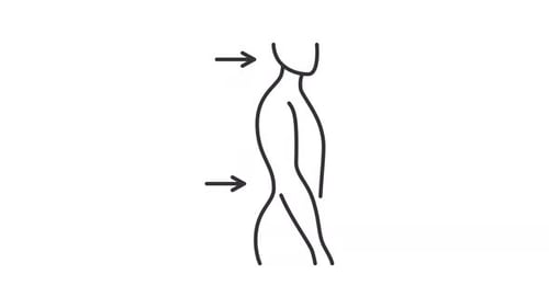 Animated Human Spine Posture Correction Icon