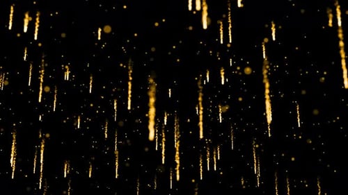 Elegant Golden Particle Shower Celebration Background