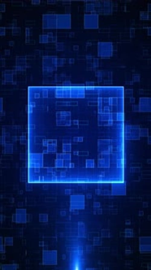 Glowing Blue Digital Abstract Background Electronic Design rectangles futuristic theme, futuristic