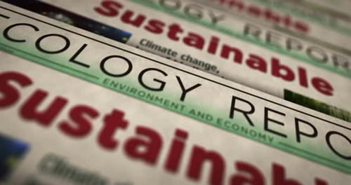 Sustainable green eco industry newspaper printing press