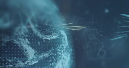 Futuristic Digital Global Network Connection Title Reveal