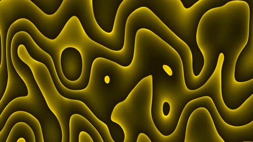 Abstract Flowing Yellow Liquid Motion Background
