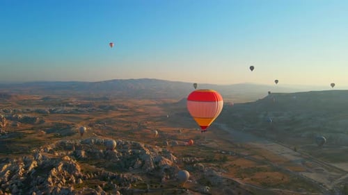 In This Aerial Video the Skies Above Cappadocia Turkey Come Alive with a Kaleidoscope of Hot Air